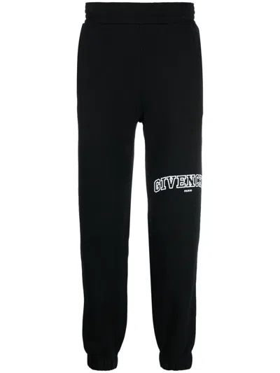 GIVENCHY LOGO-EMBROIDERED TAPERED SWEATPANTS