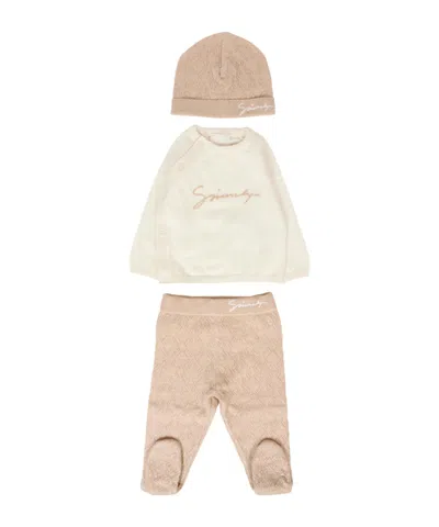 Givenchy Logo-embroidered Three-piece Set In Brown