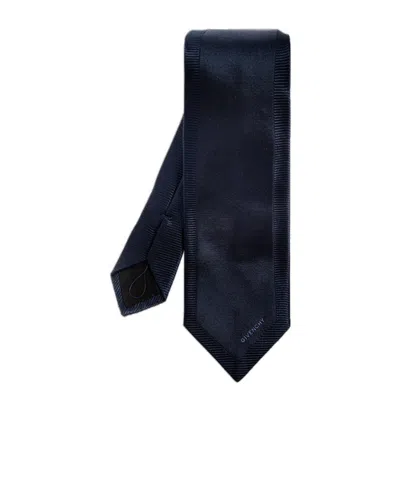 Givenchy Logo Embroidered Tie In Black