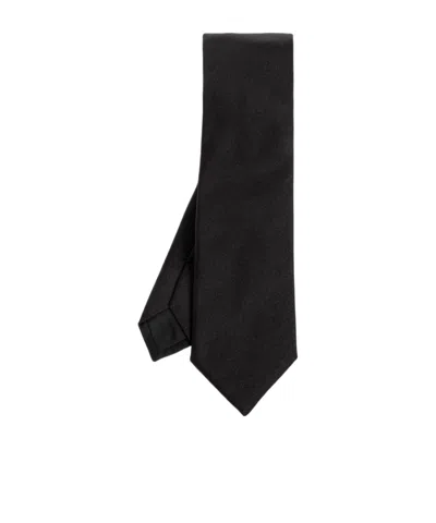 Givenchy Logo Embroidered Tie In Black