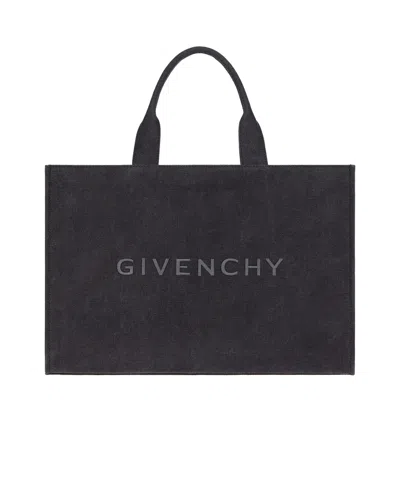 Givenchy Logo-embroidered Tote Bag In Black