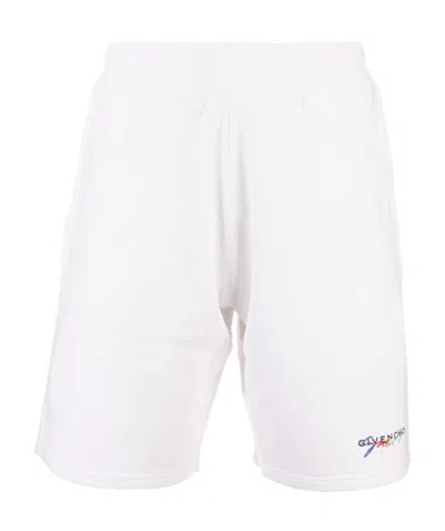 Givenchy Logo Embroidered Track Shorts In White