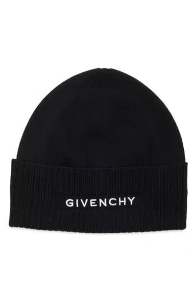 Givenchy Logo Embroidered Wool Beanie In Multi