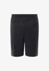 Givenchy Logo-embroidered Wool Bermuda Shorts In Black