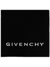 Givenchy Logo-embroidered Wool-cashmere Scarf In Black