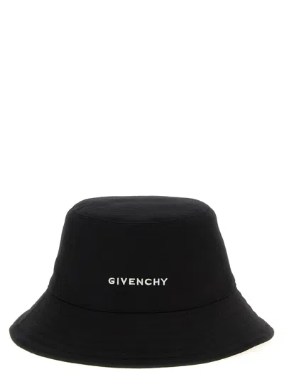 Givenchy Logo Embroidery Bucket Hat In Black