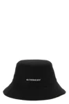 Givenchy Bucket Hat With Logo Embroidery And Wide Brim In Black