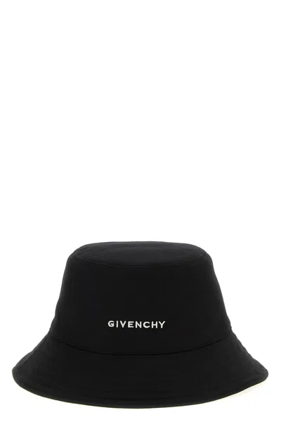 Givenchy Logo Embroidery Bucket Hat In Black