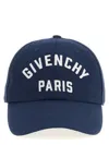 Givenchy Embroidered Cap With Curved Brim And Metal Buckle In Blue