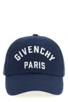 Givenchy Embroidered Cap With Curved Brim And Metal Buckle In Blue