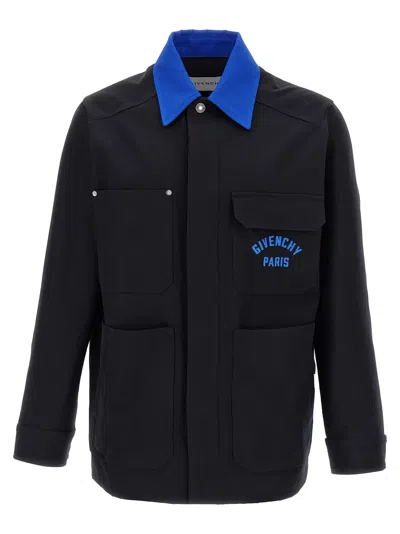 GIVENCHY LOGO EMBROIDERY OVERSHIRT