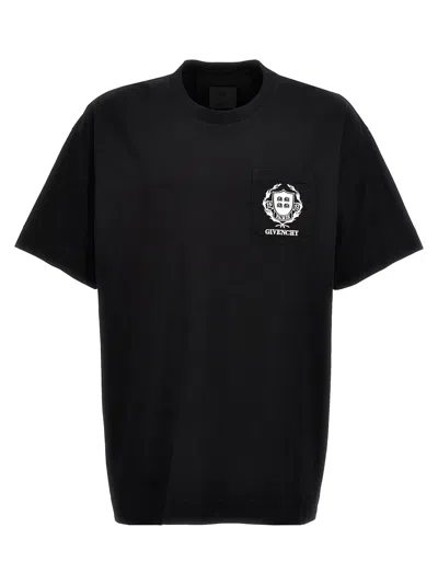 GIVENCHY LOGO EMBROIDERY T-SHIRT BLACK