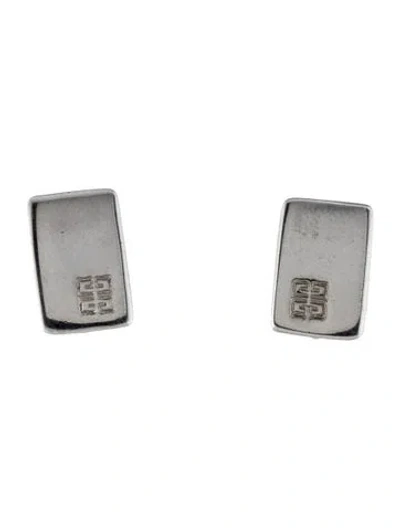 Pre-owned Givenchy Logo Engraved Clip-on Earrings In Multi