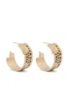 Givenchy Logo-engraved Hoop Earrings In Gold