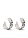 Givenchy Logo-engraved Hoop Earrings In Metallic