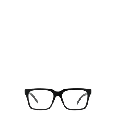 Givenchy Logo-engraved Square-frame Glasses In Black
