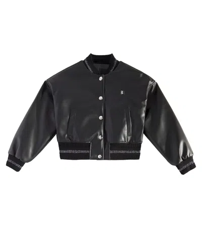 GIVENCHY LOGO FAUX LEATHER JACKET