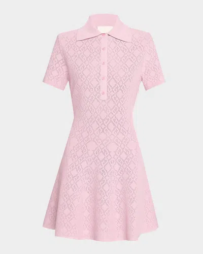 Givenchy Pink Polo Dress In Monogram 72 Jacquard