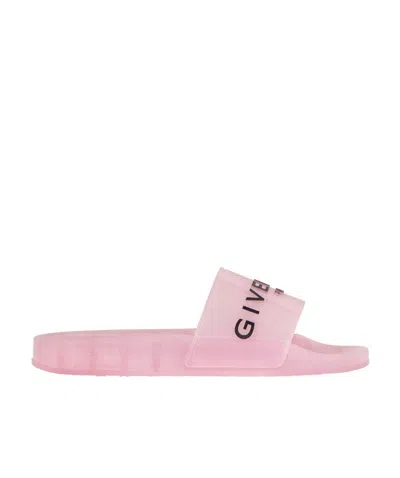 Givenchy Logo Flat Bottom Flip-flop In Pink
