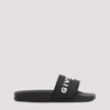 Givenchy Black Rubber Slides With Contrasting Logo In Black