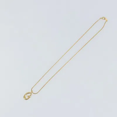Pre-owned Givenchy Logo G Necklace Metal Gold Metal Jewelry ()