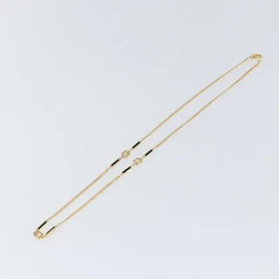 Pre-owned Givenchy Logo G Necklace Metal Gold Metal Necklace Jewelry ()