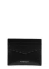 Givenchy Logo Glossed Leather Card Holder In Black