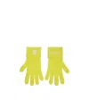 Givenchy Logo Gloves In Yellow