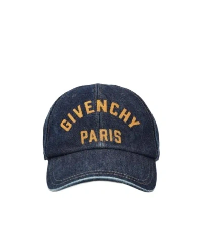 Givenchy Logo Hat In Blue