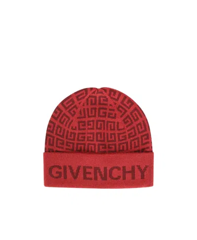Givenchy Logo Hat In Red