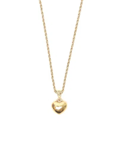 Givenchy Logo Heart Necklace In Gold