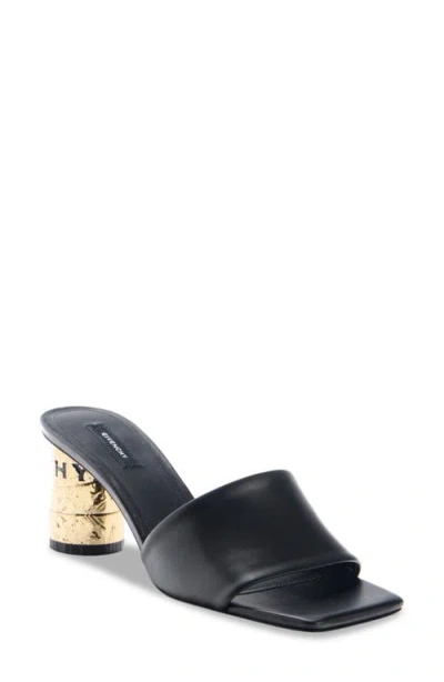 Givenchy Logo Heel Sandal In Black