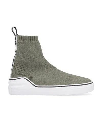 Givenchy Logo High-top Socks, Boots, Casual Sports Shoes In Gray