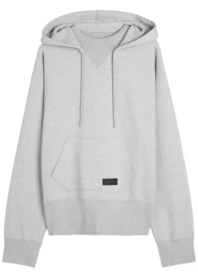 Givenchy Logo Hooded Cotton Sweatshirt In Gray