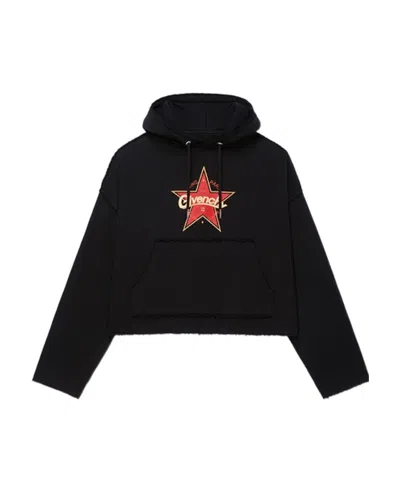 Givenchy Logo Hooded Hoodie In Black