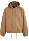 Givenchy Reversible Zipped Hoodie In Monogram 72 Jacquard In Beige