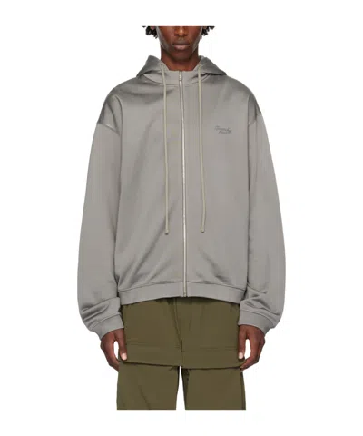 Givenchy Logo Hooded Sweater In Gray