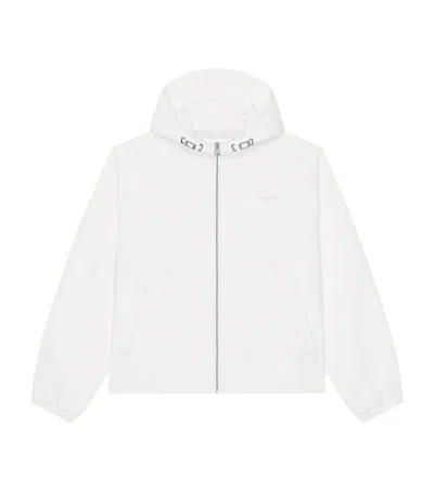 Givenchy Logo Hooded Windbreaker Jacket In White