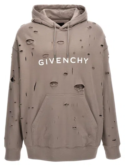 Givenchy Logo Hoodie In Beige