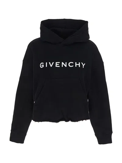 Givenchy Logo Hoodie In Black