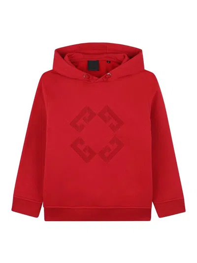 Givenchy Kids' Logo Hoodie In Red