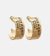 Givenchy Logo-engraved Hoop Earrings In Gold
