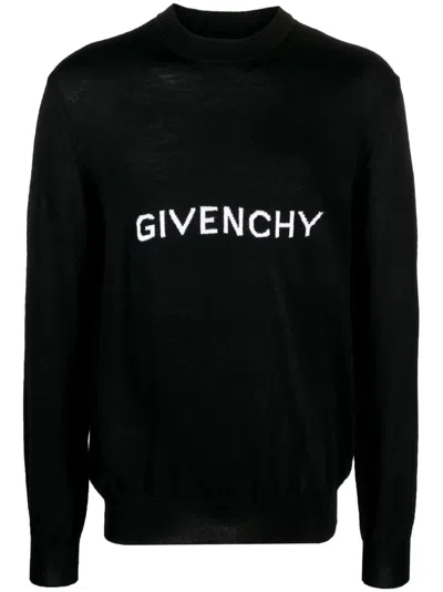 Givenchy Logo Wool Crewneck Jumper In Multicolor