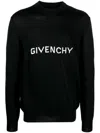Givenchy Archetype Knitted Wool Sweater In Black