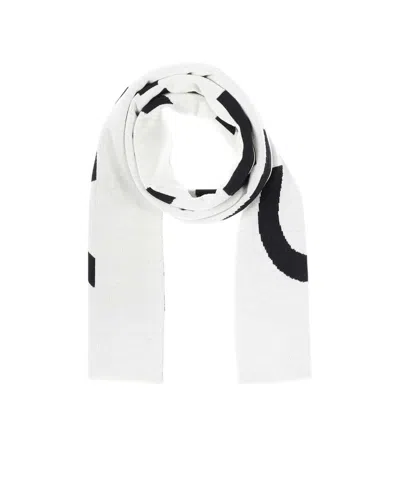 Givenchy Logo-intarsia Wool Scarf In White
