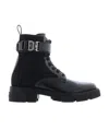 Givenchy Logo Jacquard Lace-up Ankle Boots In Black