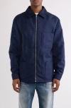 Givenchy Logo Jacquard Overshirt In Dark Blue