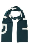 Givenchy Man Scarf Dark Green Size - Wool In Green Natural