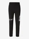 Givenchy Man Pants Black Size M Cotton In Oversized Logo Embroidered On Front And Back