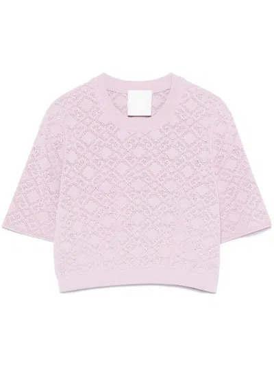 GIVENCHY LOGO-KNIT CROP TOP
